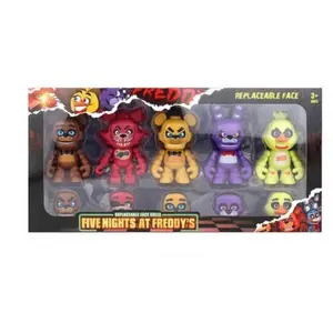 Cartoon Midnight Palace Bear Figure Set, Detachable Mask, Perfect for Home Collection & Office Decor, Party Gift, Birthday Present