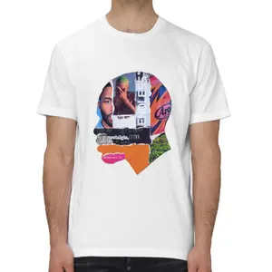 Frank Ocean Head Collage Shirt Rapper Graphic Tee Shirt Vintage Rap Hip Hop Merch Oversized Heavy Cotton Men Women Menswear Top