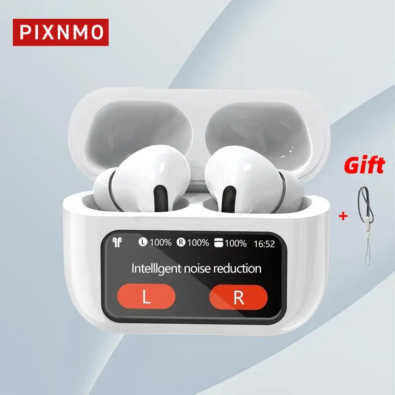 Earbuds with screen,TWS Noise Cancelation Earphone, Wireless Headphones HiFi Stereo Earphones with ENC Noise Canceling Mic,35H Playtime, Bluetooth 5.4