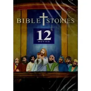 USED-Bible Stories - 12 Movies: Life With Jesus / Apostles / Last Supper, Crucifixion, & Resurrection / Miracles Of Jesus / Ten Commandments / Joseph & His Brethren / Great Commandment / David & Goliath (DVD)