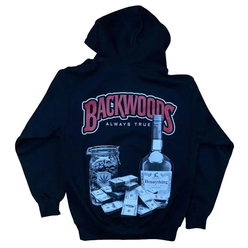 Backwoods Always True Hoody, Hoodie, Sweatshirt, T-Shirt, Mens Graphic Tee, Back Printed Graphic Sweatshirt Sweatshirt, Hoodie