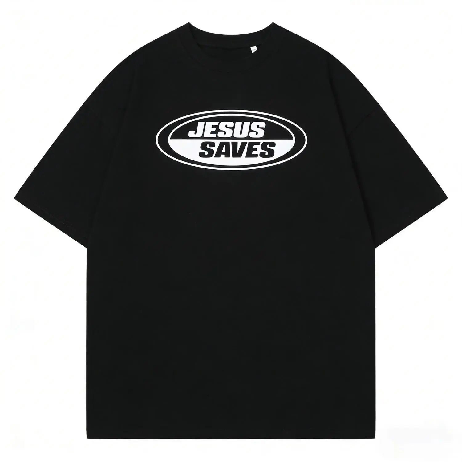 Women's 100% Cotton Short Sleeve Tops - Jesus Saves Graphic Print, Retro Crew Neck, Unisex Fit Christian Faith Tee, Casual Streetwear Gift for Birthdays, Easter