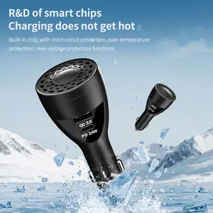 Viral 2-in-1 Fast Car Charger & Air Freshener | Dual USB Port PD 24W QC 3.0 for iPhone Android | Smart Heated Aromatherapy Essential Oil Diffuser Odor Eliminator | Baby Safe Plant Perfume | Aesthetic Auto Accessories Lifehack