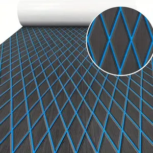 Non-Slip EVA Foam Floor Mat - Self-Adhesive Geometric-Pattern Deck Mat - Durable Backsplash Mat for Surfboard, RV, Yacht, Kayak, Swimming Pool and Holiday Occasions