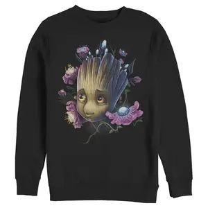 Men's Marvel Guardians of the Galaxy Flower Baby Groot Sweatshirt