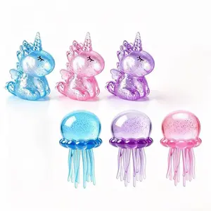 KIDGENIUS 6/3/1 Pack Fidget Toys | Glitter Unicorn & Jellyfish Squeeze Toys | Waterproof Washable Desk ASMR summerwins
