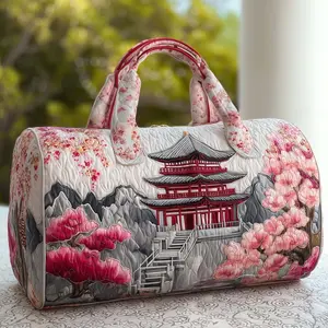 Unisex Boho Quilted Weekender Travel Bag, Lightweight & Comfortable, Hippie Design