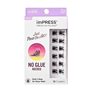 imPRESS Falsies Self Adhesive Eyelashes, 12 Lash Clusters - Sassy