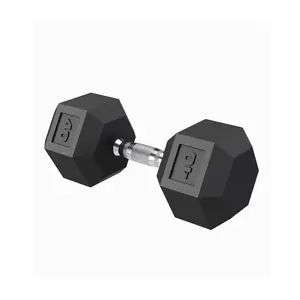 Adjustable Hex Dumbbell Set of 2, 5-50 LB Pair – Rubber Encased Cast Iron Weights – Textured Grip, Strength Training Equipment for Home Gym, Men & Women