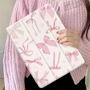 1 PCs Summer Pink Bow Samsung Tablet Case for Galaxy Tab S10/S7 +/S8 +/S9 +/S9fe +/S10 +, Tab S6 Lite/Tab A7/A8/A9 +