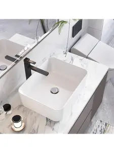 【Christmas Gift】White L Rectangular Undermount Bathroom Sinks - 3 Undermount Vanity Options with Overflow Dimensions (19" x 15", 20" x 15", 22" x 16")