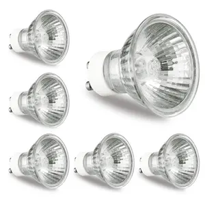 New for 2026 120V 50W GU10+C MR16 Light Bulb with Glass Cover 2700K Warm White Dimmable Ideal for Wax Melting Lamps Cozy Ambiance fairy outdoorfun cherry blossom