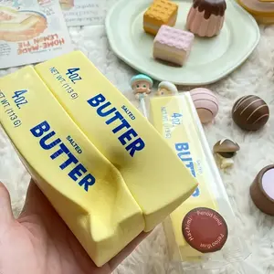 Butter Shaped Slow Rising Squishy Soft Foam Squeeze Stress Ball Portable Handheld Fidget Relax Tool for Mood Calm Focus Enhancement and Daily Stress Relief at Home Office Outdoor