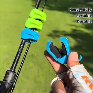 4-Piece Fishing Rod Holder Set | Heavy-Duty Storage Device with Stable Handle, Portable Design Suitable for Beach, Lake, and Ocean Fishing - Bright Orange, Green, Blue, Pink - Suitable for Professionals and Beginners, Compact Design, Durable PVC Material