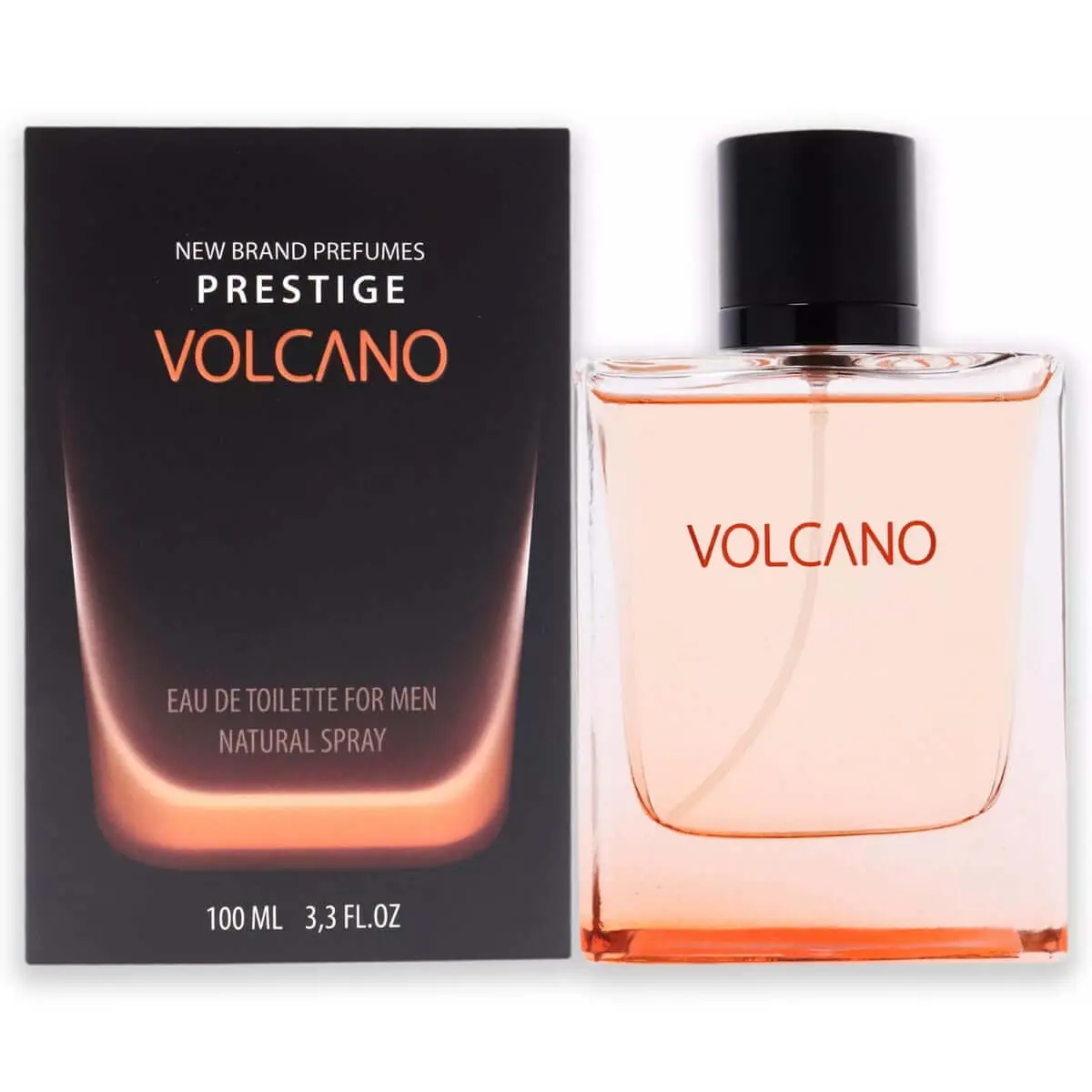 New Brand Men's Volcano EDT Cologne - Citrus, Orange-Flavored, Masculine Fragrance with Orange Peppery Scent, Woody Aroma, Amberwood, Cedarwood Amber Base, 3.3 fl oz (3.4 oz Equivalent) - Boxed, New In Box, Citrus Men's Fragrance, Orange-Flavored Men's Fr