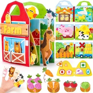 Quiet Book Montessori Sensory Play Toys Book, Busy Board Early Learning Developmental Toy, Preschool Learning Activities Educational Montessori Toys, Sensory Activity Board