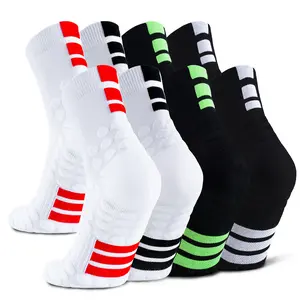 Men's Professional Ankle Running Socks with Arch Support & Moisture Wicking 8 Pairs for Basketball & Running Cotton Material Ankle Compression Durable Anti-Slip Granules Shock-Absorbing Sole High-Elastic Sock Cuff