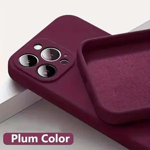 Phone Case: Luxury Original Liquid Silicone Soft Case for IPhone 17/16/15/14/13/12/11 Pro Max Plus, Anti-drop Frame Protection Cover, Mobile Phone Accessory