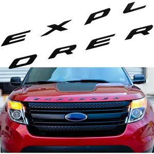 3D Front Hood Explorer Letters Decal Fit for 2011-2026 Explorer Model Emblem Badge