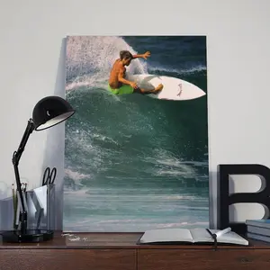 1990 Surfing Poster, Printable Art, Vintage Surfing Poster, Retro Surf Poster, Surfing Print(Canvas only unframed)
