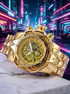 Vintage Industrial Punk Men's Watch, Royal Style Street Fashion, Street Trend Watch, Elegant Gift Box Included, Perfect Men's Present