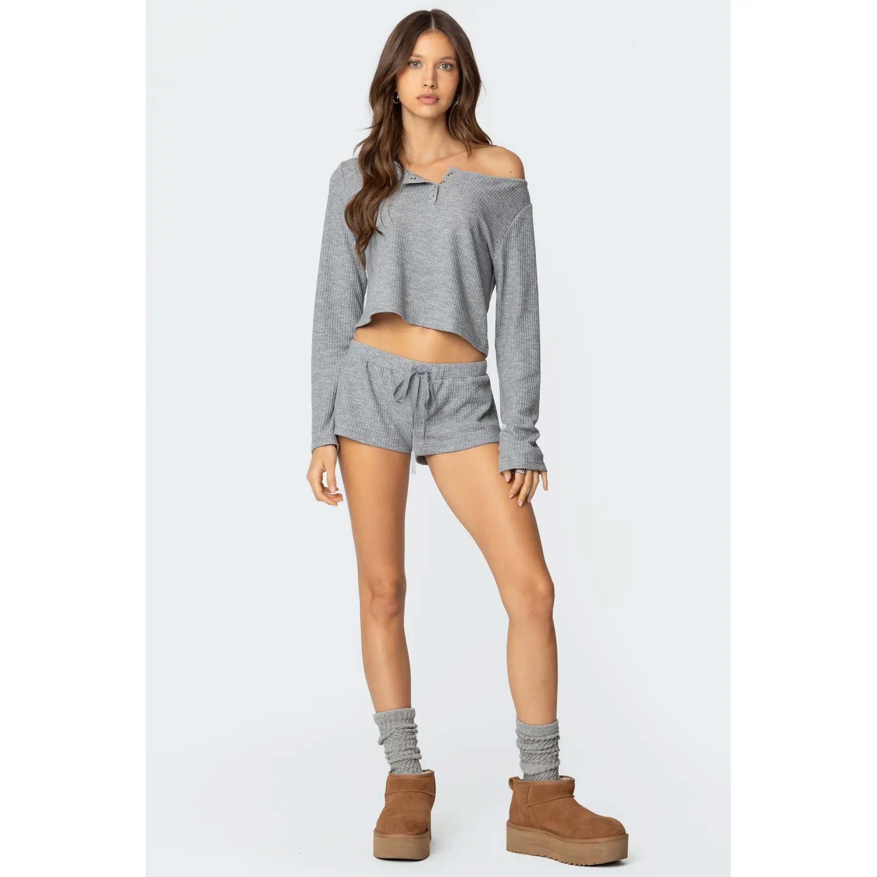 Teddy Waffle Shorts