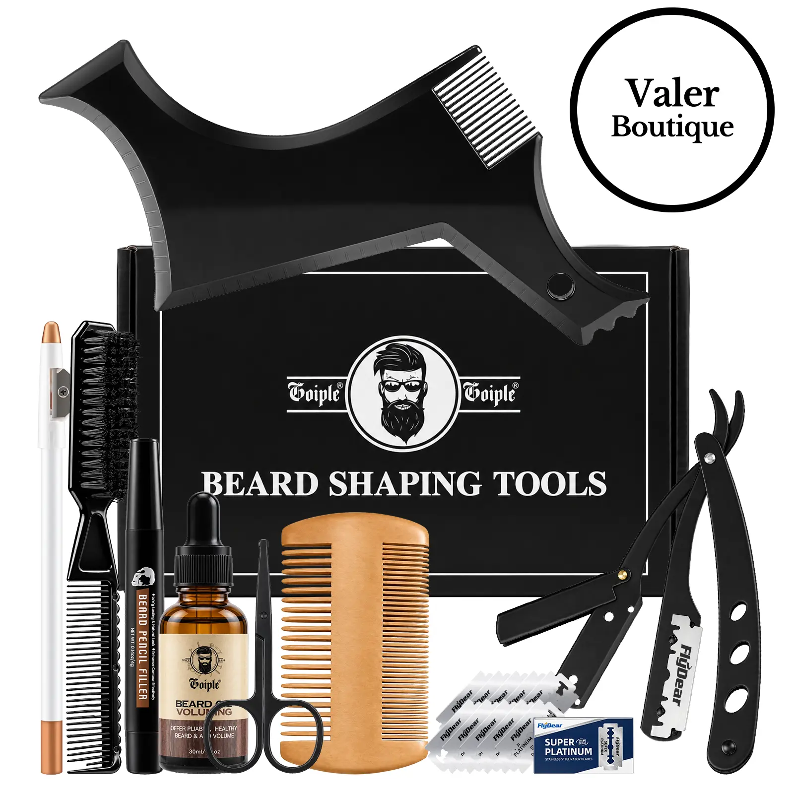 Beard Shaper Kit for Men – Professional Beard Styling & Grooming Tools | The Perfect Gift for Boyfriend, Husband