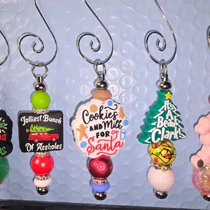 Festive Beaded Christmas Ornament for Home Decor