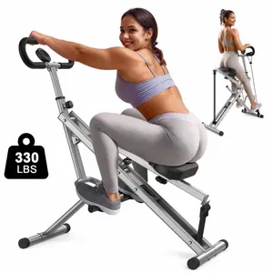 US Seller295 Squat Machine 2 in 1 Squat Rowing Machine with Real Time Feedback 330 lbs Weight Capacity Foldable Exercise Equipment for Glutes & Legs Home Workout