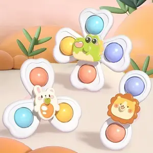 Suction Cup Spinner Toys, 3 Counts Spinning Bath Toys, Anxiety & Stress Relief Fidget Toys, Stress Relief Fidgeting, Fidget Gadget