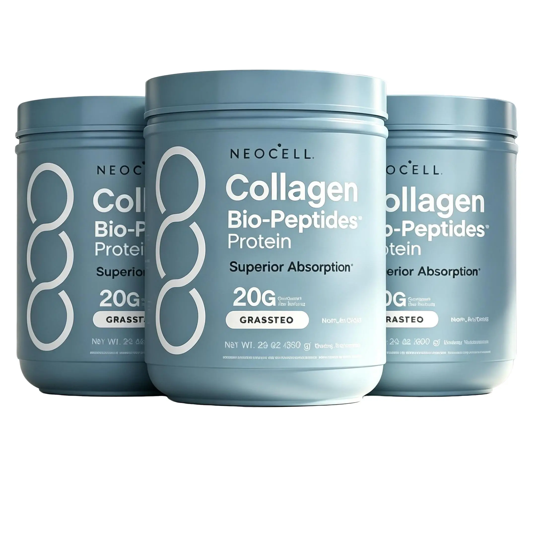 NeoCell Collagen Peptides Powder |   with 18 Essential Amino Acids |   Super Hair, Skin, and Nails |   Superior Absorption |   Grassfed Protein Supplement |   Advanced with 18 Essential Amino Acids |   20oz