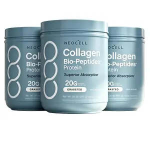 NeoCell Collagen 3-Pack Peptides Powder | with 18 Essential Amino Acids | Super Hair, Skin, and Nails | Superior Absorption | Grassfed Protein Supplement | Advanced with 18 Essential Amino Acids | 20oz