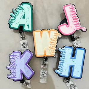 Custom Initial Name Badge Reel /ID Badge Reel/ Office Accessories/ School Accessories nurse