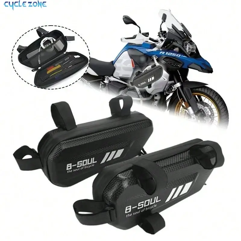 Bicycle Rack Storage Bag Eva Waterproof Front Frame Pannier, Bike Side Box Electric Bicycle Rear Seat Hanging Organizer