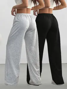 Womens Sweatpants Black & Grey - Comfy