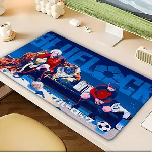 Blue Lock Anime Manga Gaming Mouse Pad - Washable Surface, Vibrant Character Art for Office & Home ideal gift
