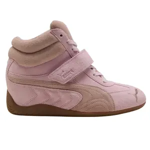 Puma Speedcat Wedge Pink Mauve Rose Latte Women's Chunky Sneaker - Authentic Original Designer Streetwear Platform Fashion Shoe for Girls