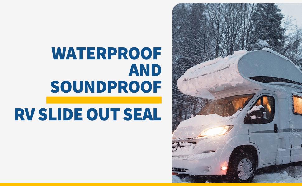 Combo RV Slide Out Seal Black Rubber 018-312-EKD & 018-341 EK Weather Resistant D-Seal Wiper & Seal Base for RVs 1' x 15/16' x 35' & 1/2' x 2.75' x 35' Easy Install