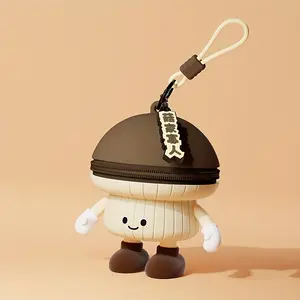 Cute vegetable-shaped change bag (including portable inner bag) - eggplant, carrot and potato-shaped silicone wallet, Korean accessories (non-cash storage), hand-washable fruit and vegetable-shaped storage bag
