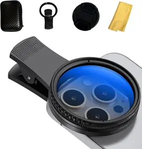 52mm Clip-on CPL Phone Camera Lens Filter, CPL Filter for iPhone 16 15 14 13 12 11,Samsung BLU, Motorola, Xiaomi and Other Smart Phones