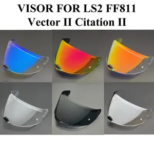 Motorcycle Helmet Visor For LS2 FF811 Vector II Citation II Full Face Helmets Lens Color Lens Casco Moto Black Silver Visera