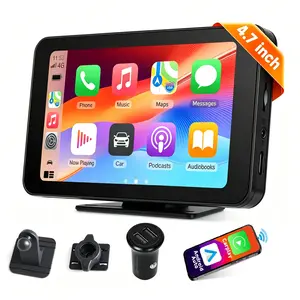 4.7 Inch Car Player Wireless CarPlay&Android Auto GPS Navigator Mirror Link Touch HD Screen Car Player Car Video Music Player Simple Installation Car Audio TF/USB/BT Player,fathersdaygift