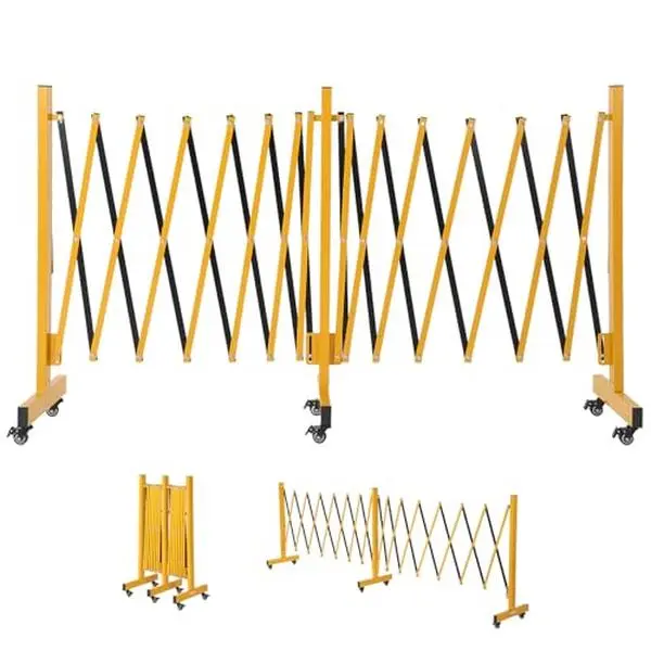 Metal Safety Mobile Barricade Industrial Folding Security Gate
