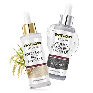 Peel Shot Glow Rice Ampoule Duo - Serums for Brightening,Exfoliating and Moisturizing. White & Black Rice Exfoliant Ampoule,Soft Exfoliating | Blackhead Remover | Pore Refining Brightening Skin Routine