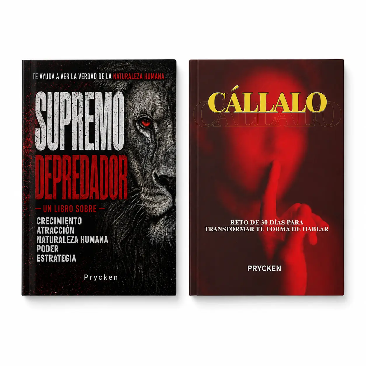 [Back To School] Prycken Pack CÁLLALO + SUPREMO DEPREDADOR | Domina Tus Palabras y Comprende la Naturaleza Humana | 2 Libros para Crecimiento Personal, Comunicación, Estrategia y Relaciones | Limited-Time Shipping Included