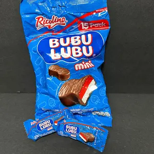 Ricolino Bubulubu Marshmallow and Strawberry Gummy Chocolate Coated Bars