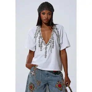 TOO DEEP RHINESTONE TEE