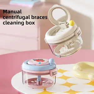 Portable Invisible Braces Storage Box Orthodontic Retainer Case Portable Teeth Straightener Denture Cleaning Box