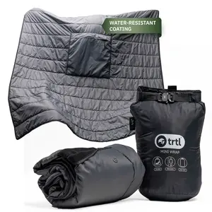 trtl Mini Wrap Compact, Water-Resistant Travel Blanket - Convenient, Packable Blanket with Quilted Insulation