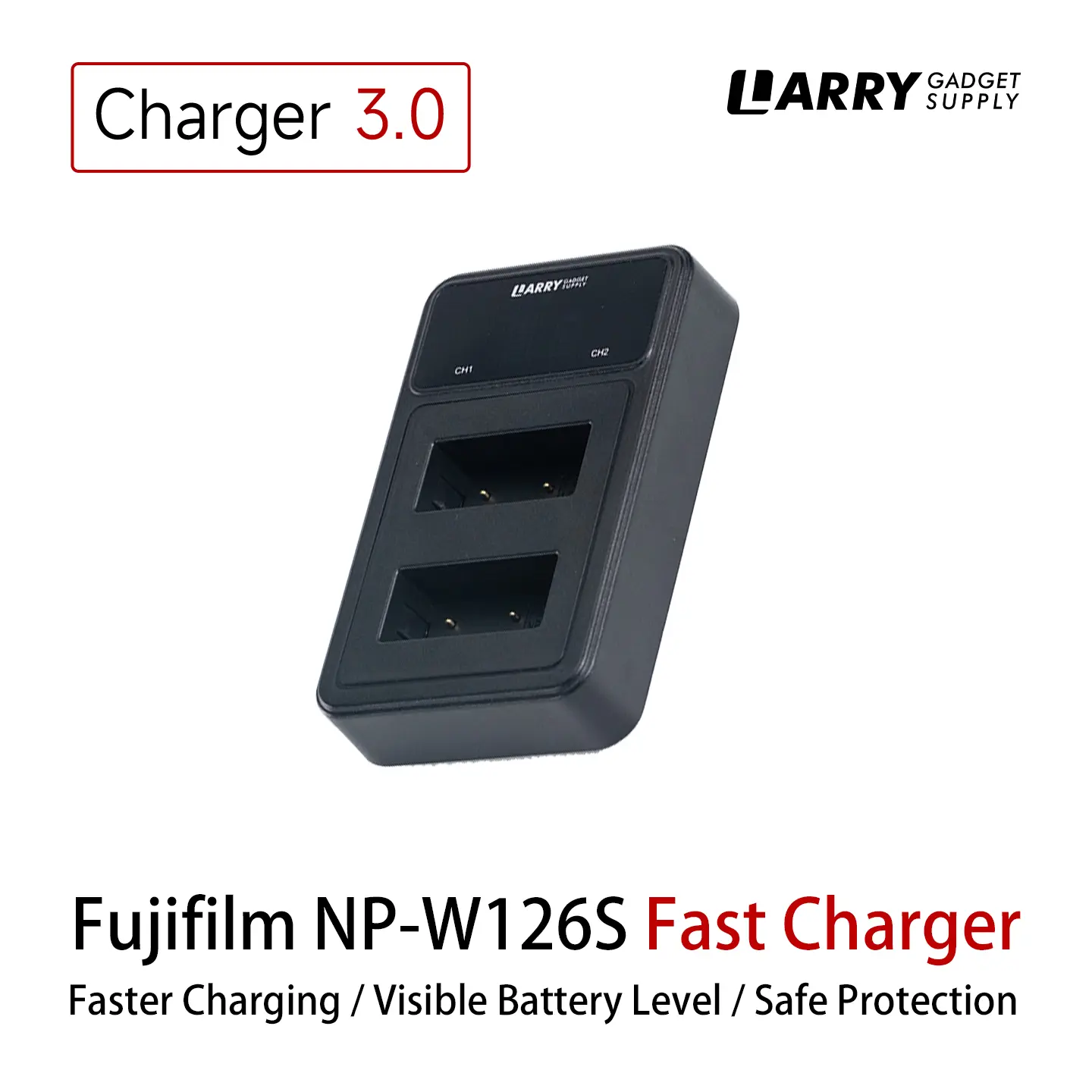 NP-W126S Battery Charger for Fujifilm X100V, X100VI, X-T50, X-T30 II, X-S10, X-Pro3, X-T3, X100F Camera Smartphone